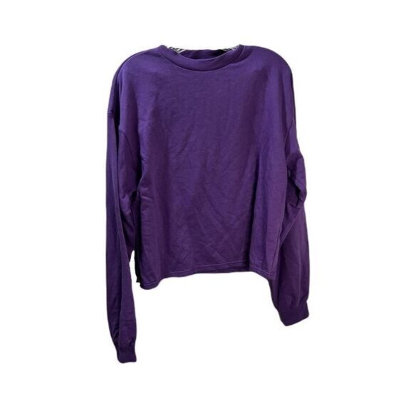 H&M Purple Long-Sleeve Crewneck Sweatshirt Youth Size XL Cotton Blend Casual Wea - Picture 1 of 3